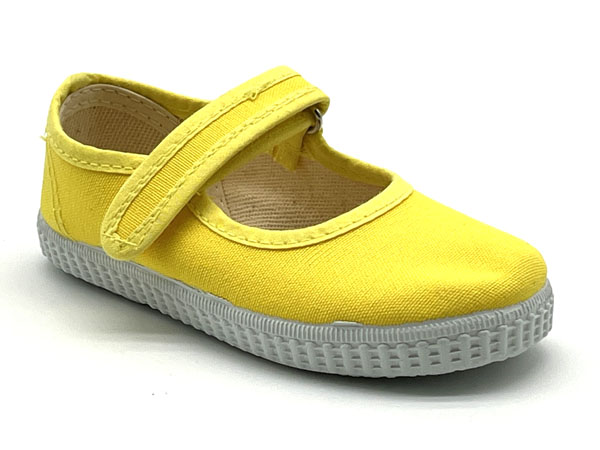 Producto Zapatilla loneta infantil amarillo 20/30 Mod Victoria mercedita velcro