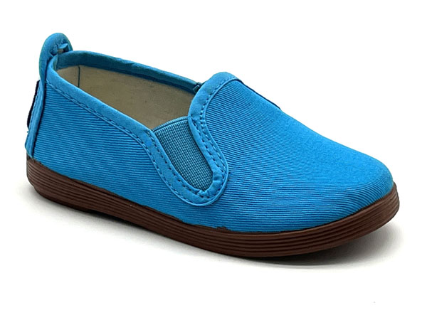 Producto Zapatilla infantil loneta azul turquesa 20/34 Kun fu elasticos