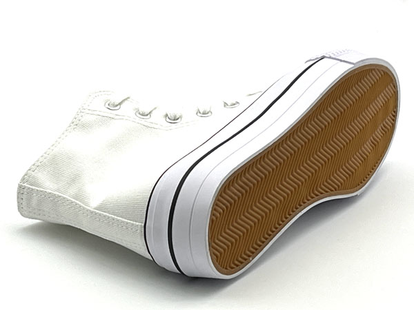 Detalle número 3 del producto Zapatilla bota loneta puntera unisex blanco piso triple 36/41 Rep basket convers