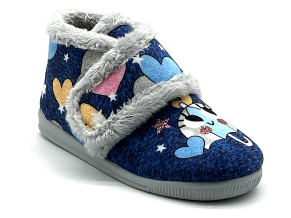 Producto Zapatilla bota velcro niñ@ grenoble azul ceniza 28/35 Confort Flex