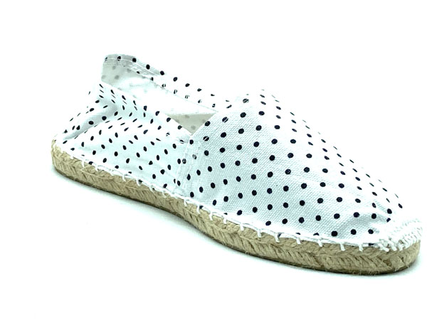 Producto Alpargata unisex lunares blanco negro 36/46 Esparto natural