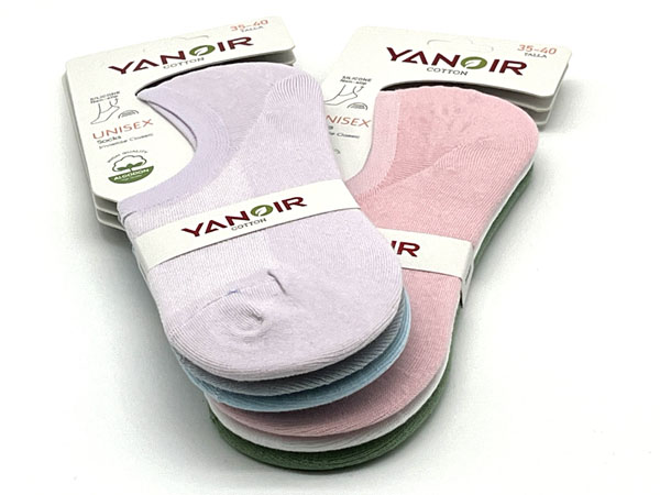 Producto Calcetín invisible silicona multicolor pastel 35/40-40/46 Algodón transpirable 