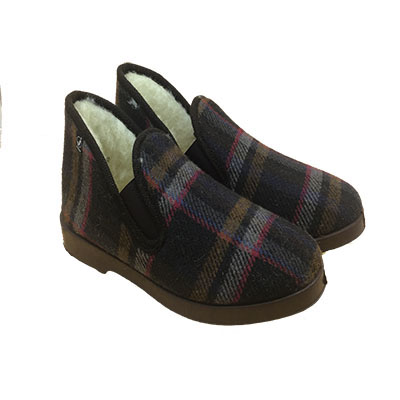 cuadros marron zap bota fuelle lana